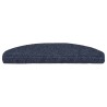 Tapis d'escalier autocollants 10 pièces 65 x 21 x 4 cm Bleu Demi-rond Grand 