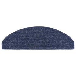 Tapis d'escalier autocollants 10 pièces 65 x 21 x 4 cm Bleu Demi-rond Grand 