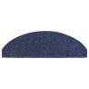 Tapis d'escalier autocollants 10 pièces 65 x 21 x 4 cm Bleu Demi-rond Grand 