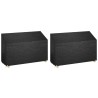 Housses de banc de jardin 2 pcs 8 œillets 190x70x70/88 cm PE 
