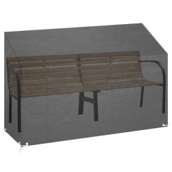 Housses de banc de jardin 2 pcs 8 œillets 190x70x70/88 cm PE 