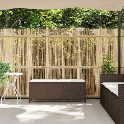 Banc de jardin avec coussin marron 110x30x40,5cm résine tressée 