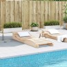 Chaise longue 205x70x31,5 cm bois massif de pin 