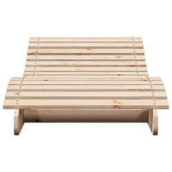 Chaise longue 205x70x31,5 cm bois massif de pin 