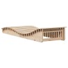 Chaise longue 205x70x31,5 cm bois massif de pin 
