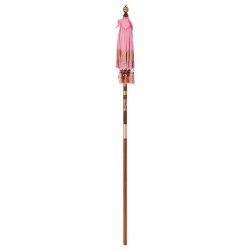 Parasol balinais Autre Rose x 260 cm Coton et bois massif 