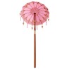 Parasol balinais Autre Rose x 260 cm Coton et bois massif 