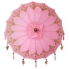 Parasol balinais Autre Rose x 260 cm Coton et bois massif 