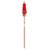 Parasol balinais Autre Rouge x 260 cm Coton et bois massif 