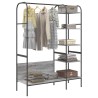 Porte-vêtements avec étagères Gris Sonoma 120x44x160 cm Bois d'ingénierie 