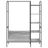 Porte-vêtements avec étagères Gris Sonoma 120x44x160 cm Bois d'ingénierie 