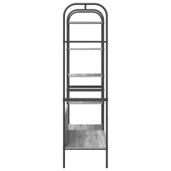 Porte-vêtements avec étagères Gris Sonoma 120x44x160 cm Bois d'ingénierie 