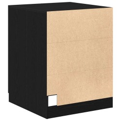 Armoire à Lave-Vaisselle Noir Chêne 70,5x71,5x91,5 cm Bois d'ingénierie 