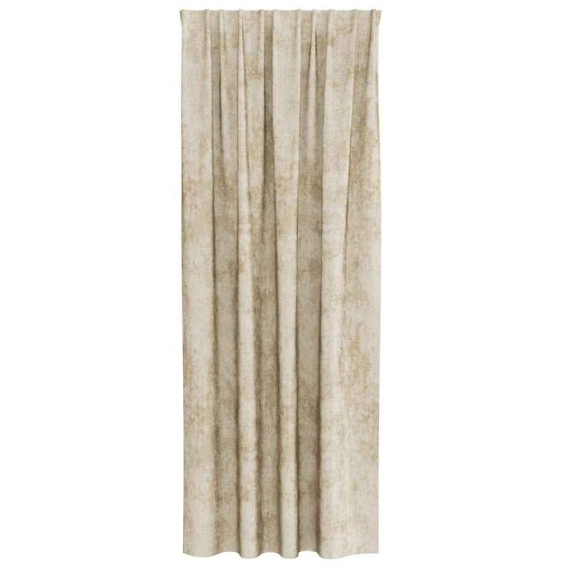 Rideaux en velours 2 pièces crème avec œillets, 260 x 140 cm 