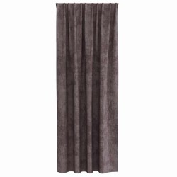 Rideaux en velours 2 pièces avec œillets, marron, 260 x 140 cm 