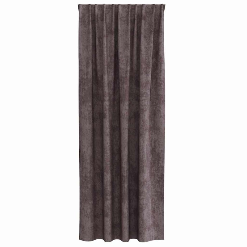 Rideaux en velours 2 pièces avec œillets, marron, 260 x 140 cm 