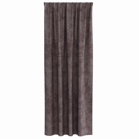 Rideaux en velours 2 pièces avec œillets, marron, 260 x 140 cm 