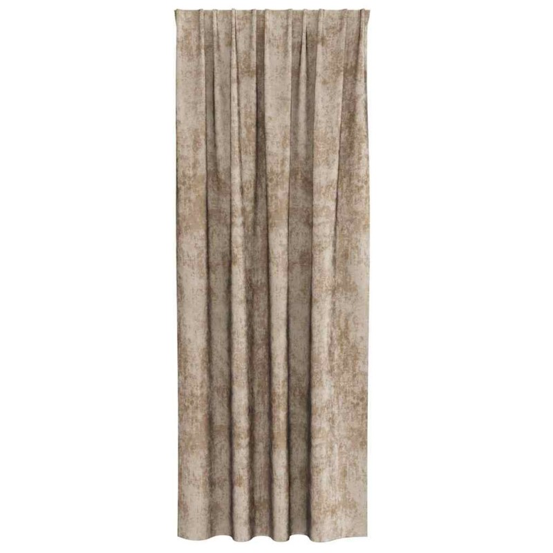 Rideaux en velours 2 pièces avec œillets Champagne 260 x 140 cm 