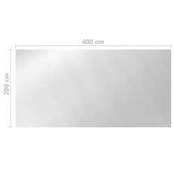 Couverture de piscine Argenté 400x200 cm PE 