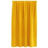 Rideaux occultants avec bande supérieure 2 pcs en velours jaune moutarde 