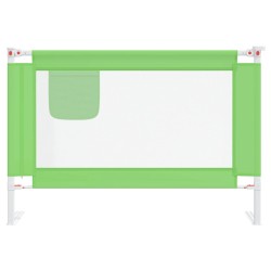 Barrière de sécurité de lit d'enfant Vert 100x25 cm Tissu 