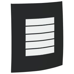 Appliques murales 2 pcs Acier inoxydable noir IP44 