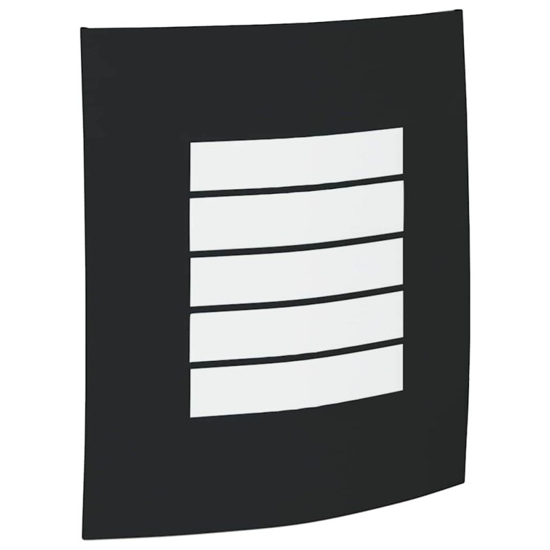 Appliques murales 2 pcs Acier inoxydable noir IP44 