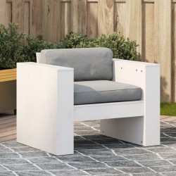 Canapé de jardin blanc 79x60x62 cm bois de pin massif 