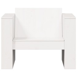 Canapé de jardin blanc 79x60x62 cm bois de pin massif 