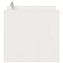 Canapé de jardin blanc 79x60x62 cm bois de pin massif 