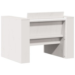 Canapé de jardin blanc 79x60x62 cm bois de pin massif 