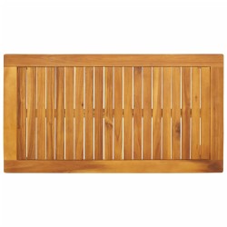 Table à manger de jardin 100x55x45 cm bois massif d'acacia 