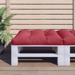 Coussin de palette rouge bordeaux 70x70x12 cm tissu 
