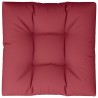 Coussin de palette rouge bordeaux 70x70x12 cm tissu 