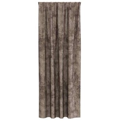 Rideaux en velours 2 pièces avec œillets Cappuccino 260x140 cm 