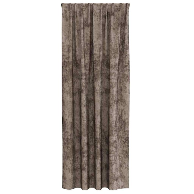 Rideaux en velours 2 pièces avec œillets Cappuccino 260x140 cm 