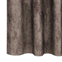 Rideaux en velours 2 pièces avec œillets Cappuccino 260x140 cm 