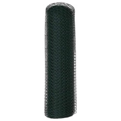 Clôture Hexagonale Grise Vert 0.5 x 50 m Acier 