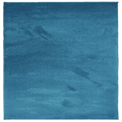 Tapis OVIEDO à poils courts turquoise 200x200 cm 