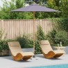 Parasol de jardin - Gris foncé, 270x260 cm, Bambou 
