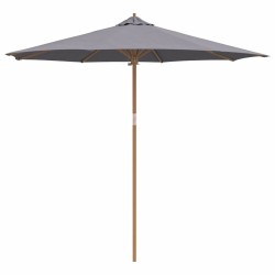 Parasol de jardin - Gris foncé, 270x260 cm, Bambou 