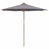 Parasol de jardin - Gris foncé, 270x260 cm, Bambou 