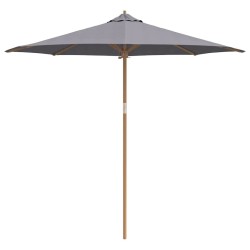 Parasol de jardin - Gris foncé, 270x260 cm, Bambou 