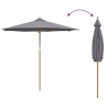 Parasol de jardin - Gris foncé, 270x260 cm, Bambou 