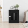 Meuble pour cage à chien en chêne noir 75 x 55 x 65 cm en bois d'ingénierie 