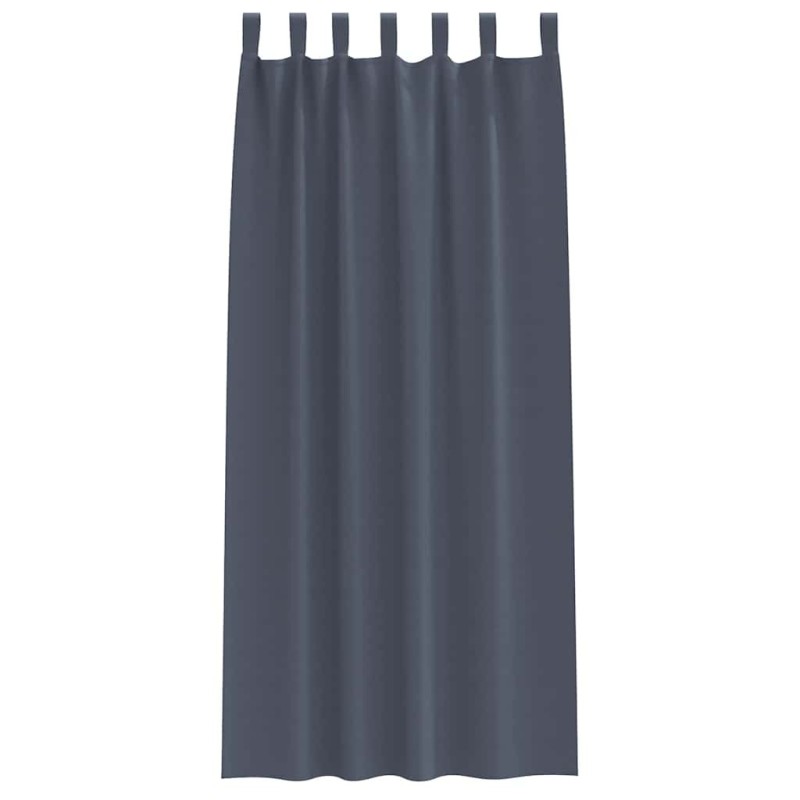 Rideaux 2 pcs Anthracite 245 x 140 cm Polyester 