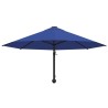 Parasol mural avec mât métallique 300 cm Bleu 