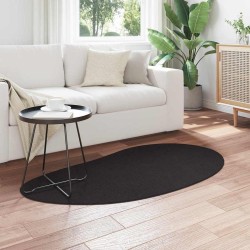 Tapis Noir 80 x 150 cm Polyester 