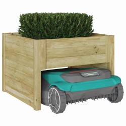 Garage pour tondeuse robot en bois de pin traité 