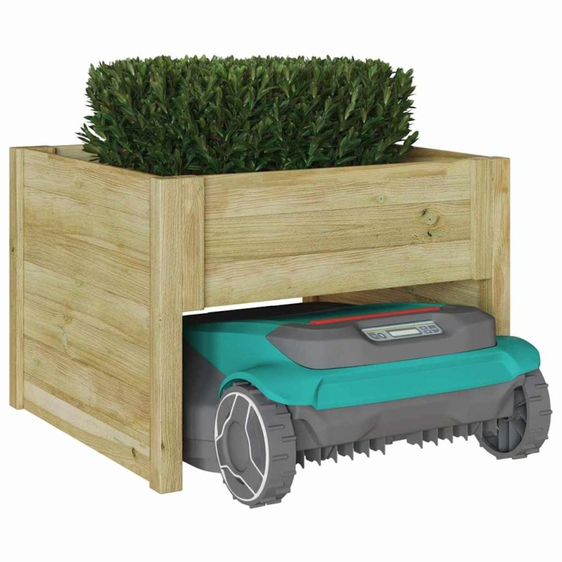 Garage pour tondeuse robot en bois de pin traité 